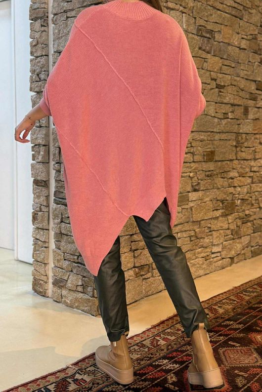 Paloma Oversized Grunge Knit Indian Rose